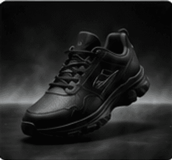 Black sneaker product photo
